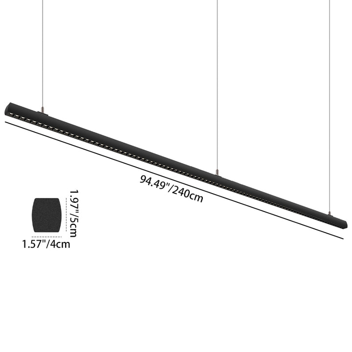 Blendfreies LED-Hängelicht - Moderne schwarze Pendelleuchte für das Home Office 
