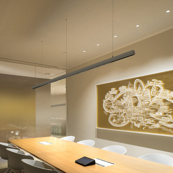 Blendfreies LED-Hängelicht - Moderne schwarze Pendelleuchte für das Home Office 