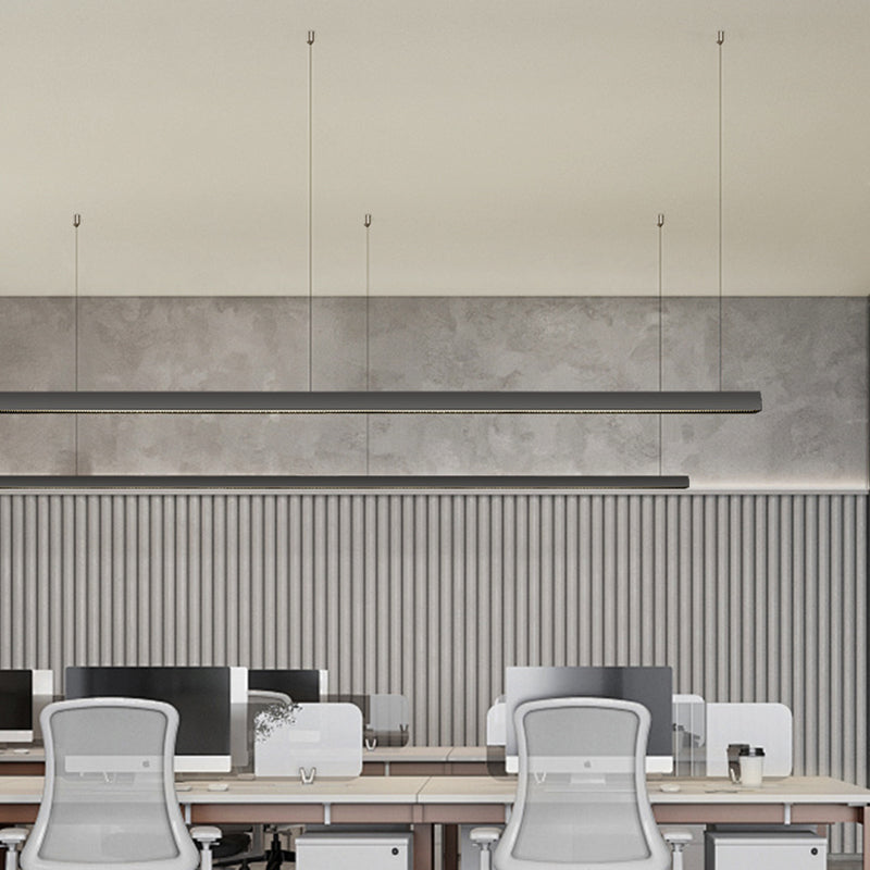 Blendfreies LED-Hängelicht - Moderne schwarze Pendelleuchte für das Home Office 
