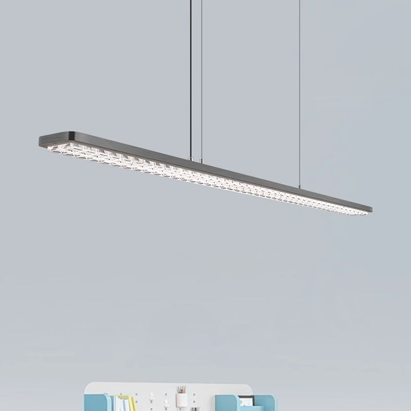 Lumière Pendante Linéaire LED à Spectre Complet pour le Soin des Yeux - Lampe Suspendue Moderne et Dimmable pour Étude d&