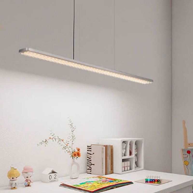 Lumière Pendante Linéaire LED à Spectre Complet pour le Soin des Yeux - Lampe Suspendue Moderne et Dimmable pour Étude d&
