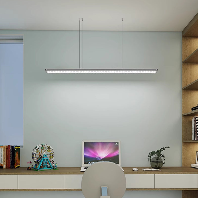 Lumière Pendante Linéaire LED à Spectre Complet pour le Soin des Yeux - Lampe Suspendue Moderne et Dimmable pour Étude d&