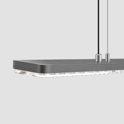 Lumière Pendante Linéaire LED à Spectre Complet pour le Soin des Yeux - Lampe Suspendue Moderne et Dimmable pour Étude d'Enfants et Bureau à Domicile 