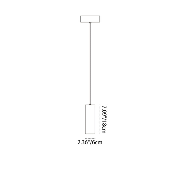 Lámpara colgante cilíndrica LED industrial - Luz de foco colgante ajustable para hogar, oficina y recepción 