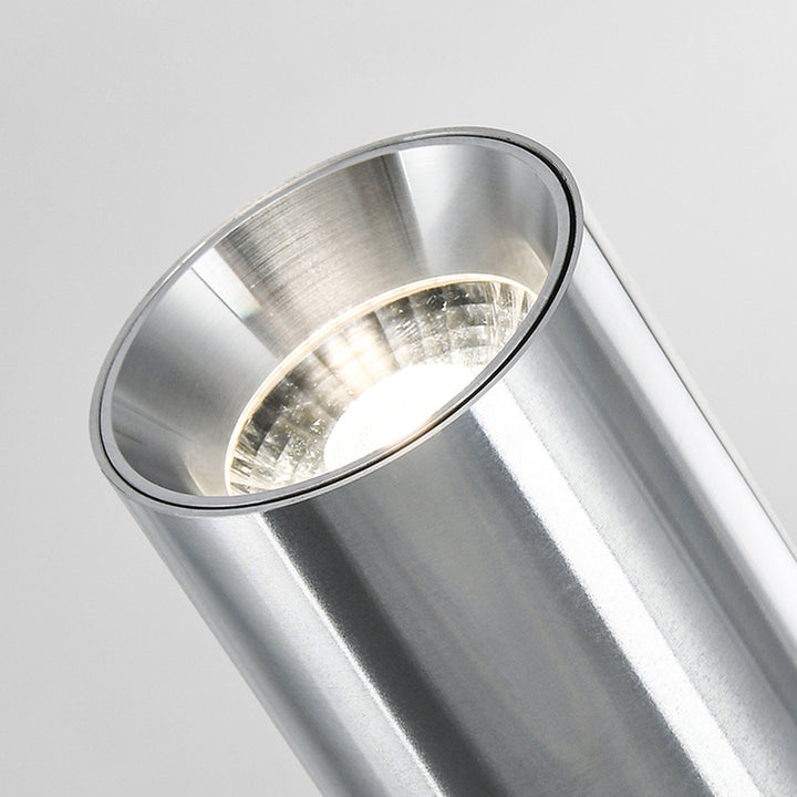 Lámpara colgante cilíndrica LED industrial - Luz de foco colgante ajustable para hogar, oficina y recepción 