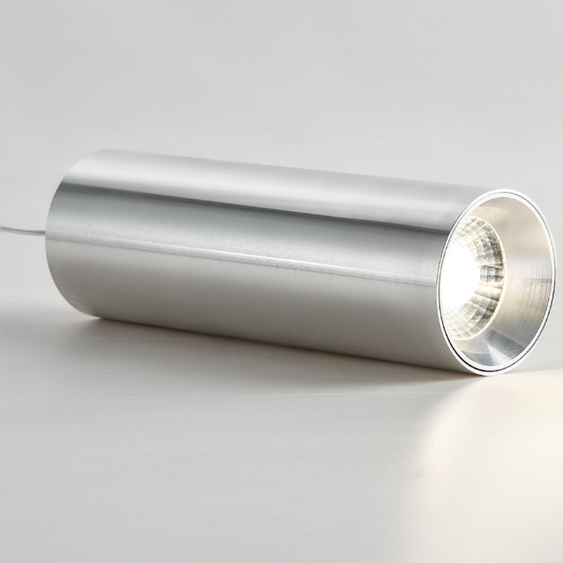 Lámpara colgante cilíndrica LED industrial - Luz de foco colgante ajustable para hogar, oficina y recepción 