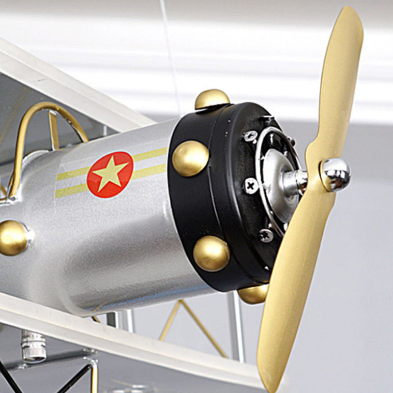 Zeitgenössischer kreativer Kinder Eisenharz Acryl Flugzeug LED Kronleuchter für Schlafzimmer 