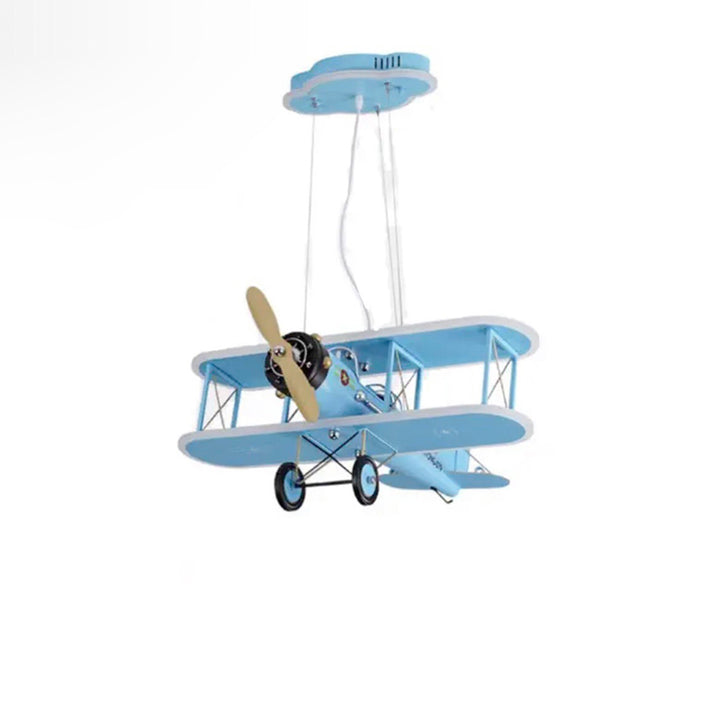 Zeitgenössischer kreativer Kinder Eisenharz Acryl Flugzeug LED Kronleuchter für Schlafzimmer 