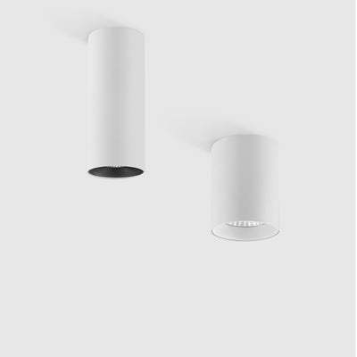 Modern White Aluminum Round LED Surface Mount Downlight - Cylinder Ceiling Spotlight For Living Room