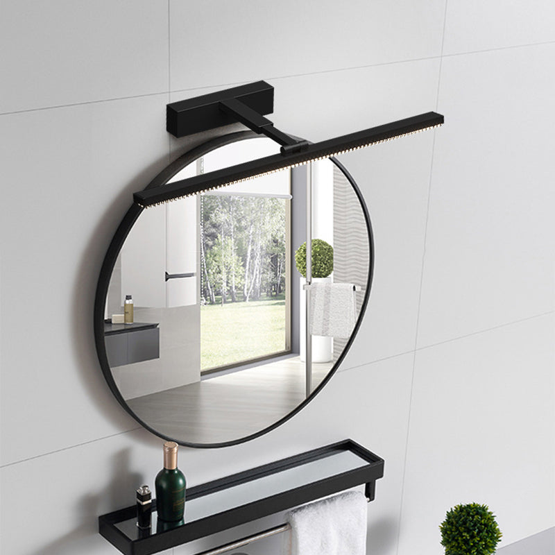 Modern Minimalist Adjustable Aluminum Acrylic Rectangular LED Vanity Light Wall Sconce Lamp For Bathroom