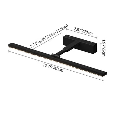 Modern Minimalist Adjustable Aluminum Acrylic Rectangular LED Vanity Light Wall Sconce Lamp For Bathroom