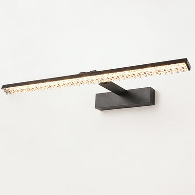 Modern Minimalist Adjustable Aluminum Acrylic Rectangular LED Vanity Light Wall Sconce Lamp For Bathroom