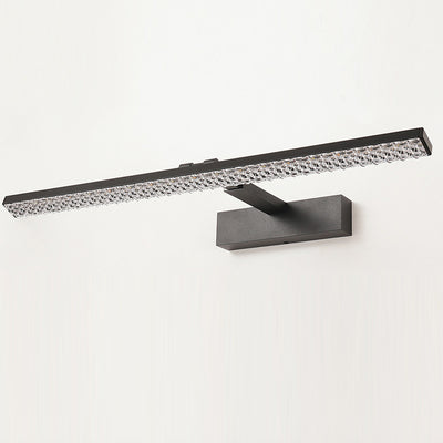 Modern Minimalist Adjustable Aluminum Acrylic Rectangular LED Vanity Light Wall Sconce Lamp For Bathroom