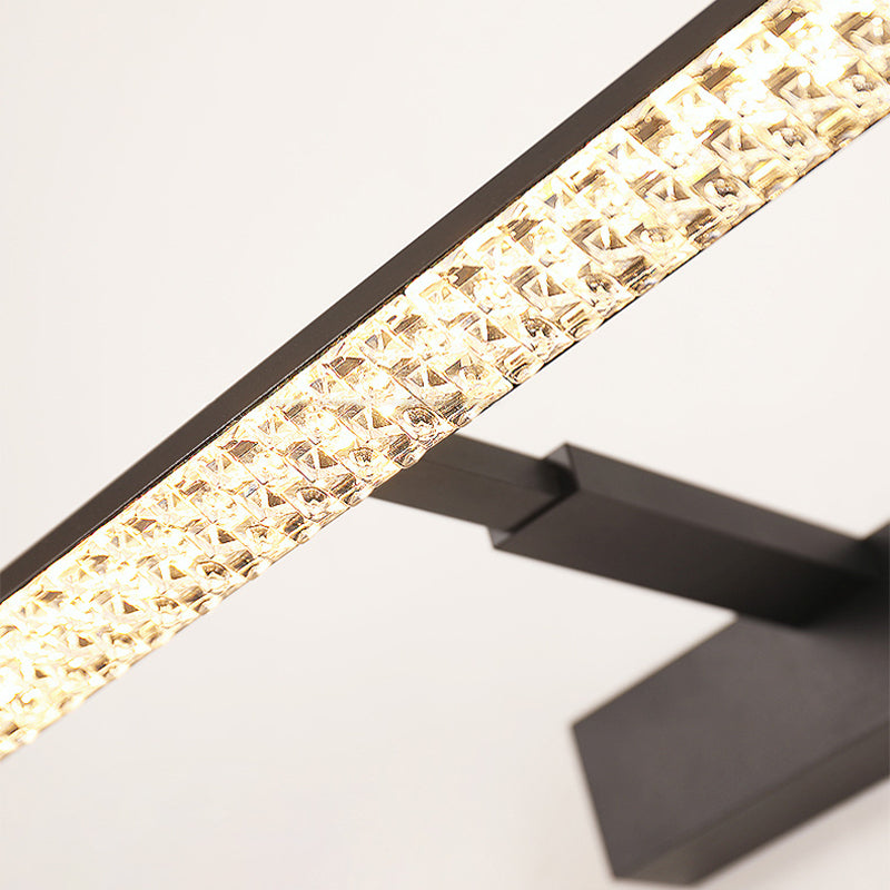 Modern Minimalist Adjustable Aluminum Acrylic Rectangular LED Vanity Light Wall Sconce Lamp For Bathroom