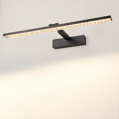 Modern Minimalist Adjustable Aluminum Acrylic Rectangular LED Vanity Light Wall Sconce Lamp For Bathroom
