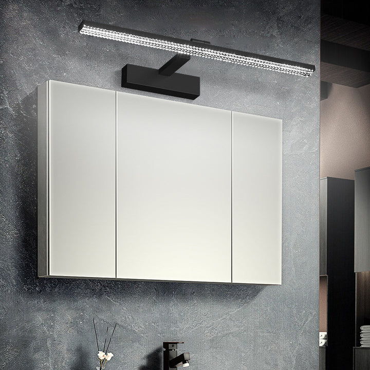 Modern Minimalist Adjustable Aluminum Acrylic Rectangular LED Vanity Light Wall Sconce Lamp For Bathroom