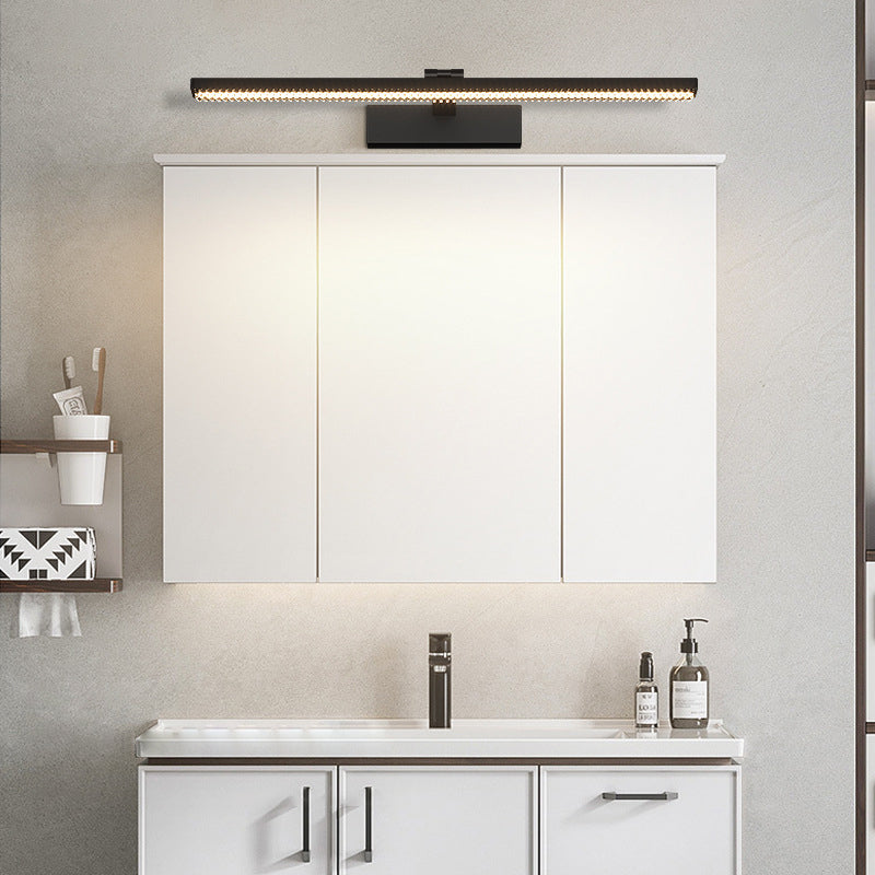 Modern Minimalist Adjustable Aluminum Acrylic Rectangular LED Vanity Light Wall Sconce Lamp For Bathroom