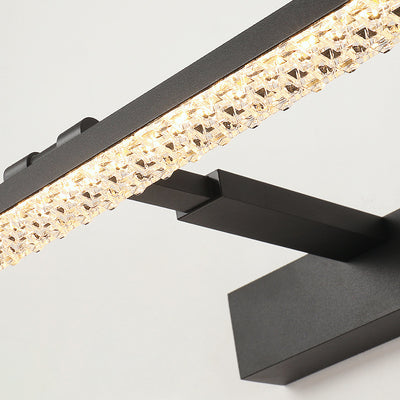 Modern Minimalist Adjustable Aluminum Acrylic Rectangular LED Vanity Light Wall Sconce Lamp For Bathroom