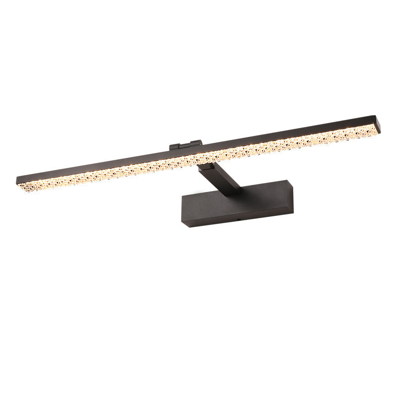 Modern Minimalist Adjustable Aluminum Acrylic Rectangular LED Vanity Light Wall Sconce Lamp For Bathroom