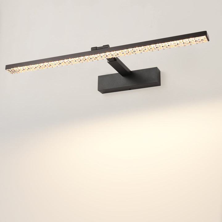 Modern Minimalist Adjustable Aluminum Acrylic Rectangular LED Vanity Light Wall Sconce Lamp For Bathroom