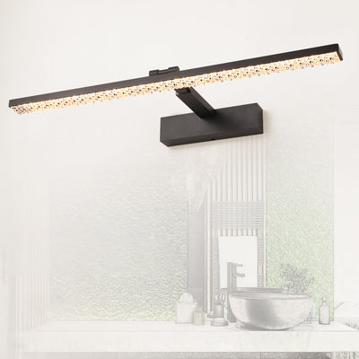 Modern Minimalist Adjustable Aluminum Acrylic Rectangular LED Vanity Light Wall Sconce Lamp For Bathroom