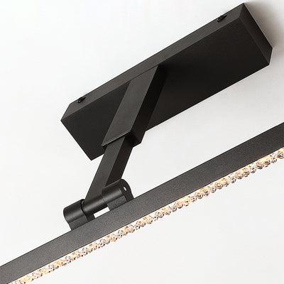 Modern Minimalist Adjustable Aluminum Acrylic Rectangular LED Vanity Light Wall Sconce Lamp For Bathroom