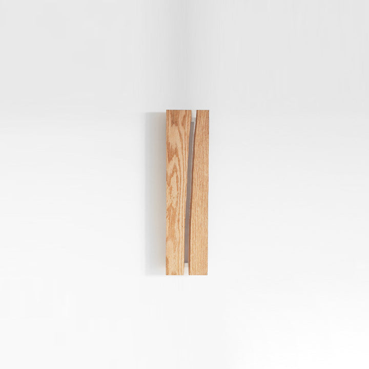 Applique murale LED rectangulaire en résine et bois massif nordique contemporain pour salon 