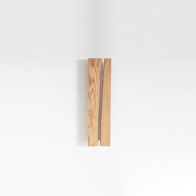 Contemporary Nordic Solid Wood Resin Rectangular LED Wall Sconce Lamp For Living Room