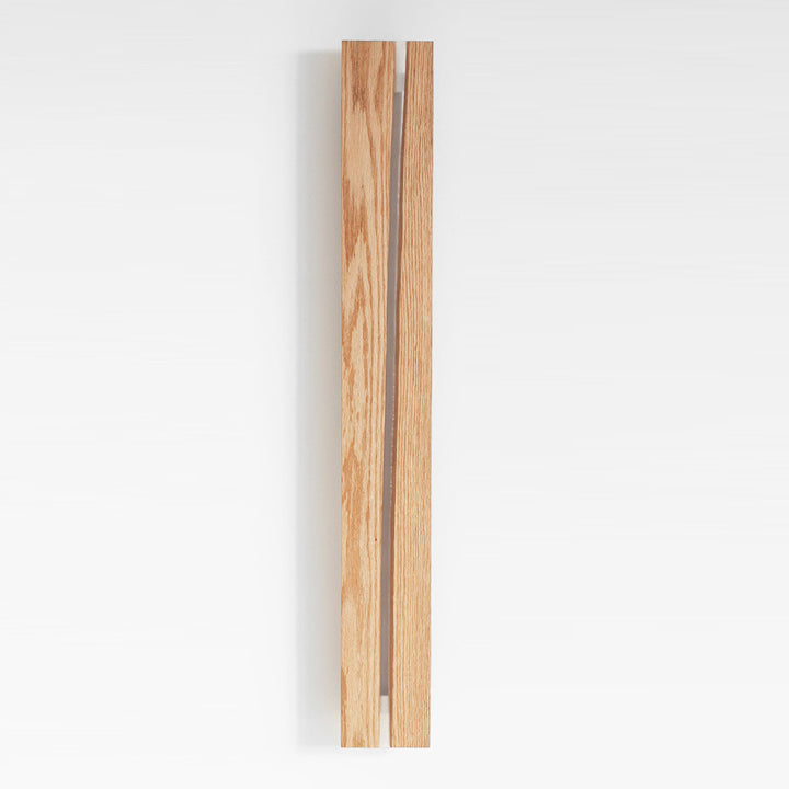 Applique murale LED rectangulaire en résine et bois massif nordique contemporain pour salon 