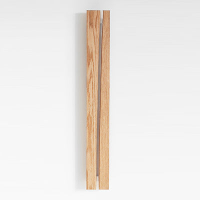 Contemporary Nordic Solid Wood Resin Rectangular LED Wall Sconce Lamp For Living Room