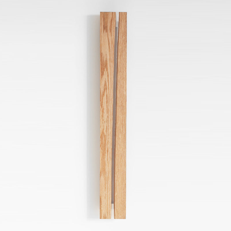 Contemporary Nordic Solid Wood Resin Rectangular LED Wall Sconce Lamp For Living Room