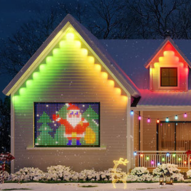 Lumières de Noël permanentes pour ligne de toit - bande LED d’extérieur RGB intelligente pour avant-toits avec contrôle par application 