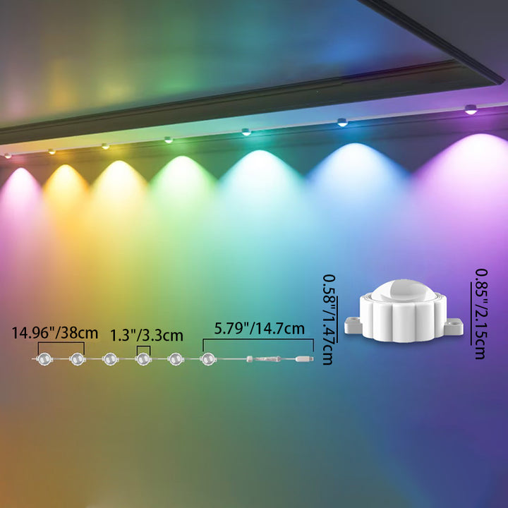 Lumières de Noël permanentes pour ligne de toit - bande LED d’extérieur RGB intelligente pour avant-toits avec contrôle par application 