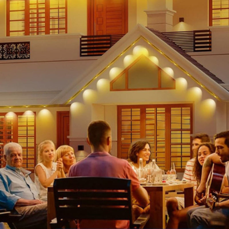 Permanent Roofline Holiday Lights - Smart RGB Outdoor Eaves LED Strip Lighting With App Control