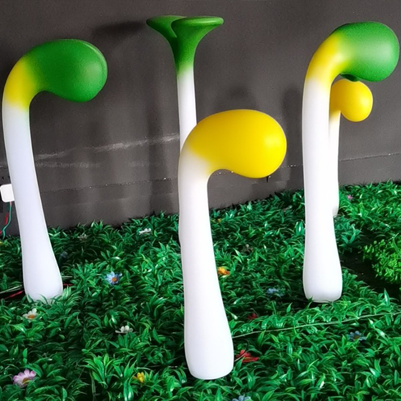 Contemporary Creative PP Sprout-Shaped LED Accent Landscape Stake Outdoor Light For Outdoor Garden