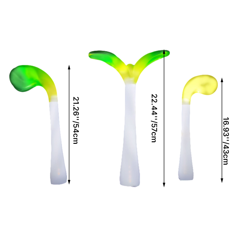 Contemporary Creative PP Sprout-Shaped LED Accent Landscape Stake Outdoor Light For Outdoor Garden