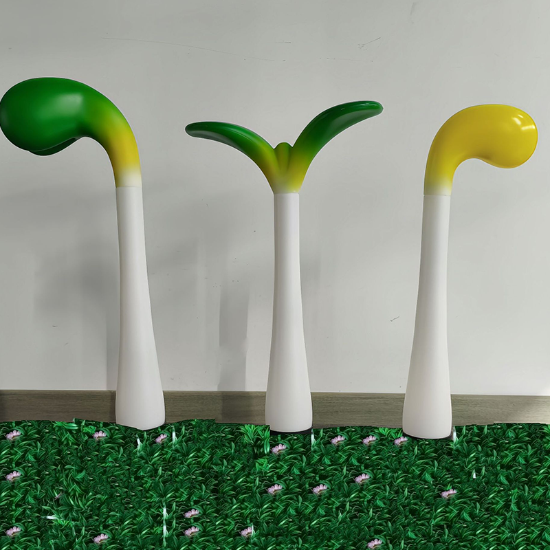Contemporary Creative PP Sprout-Shaped LED Accent Landscape Stake Outdoor Light For Outdoor Garden