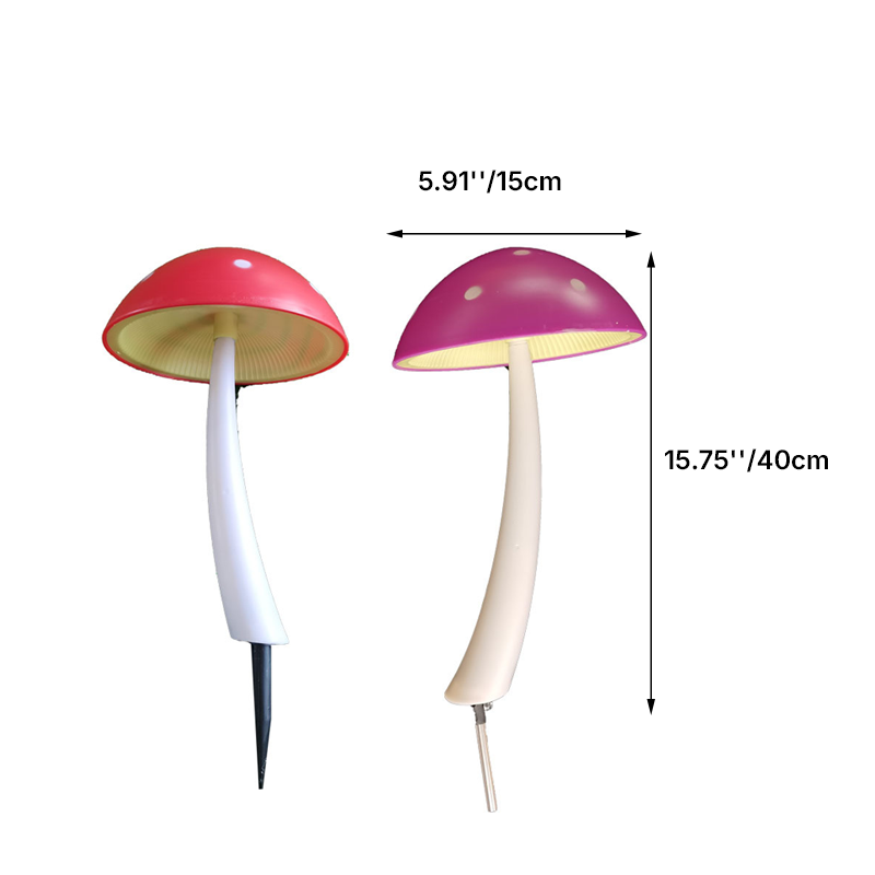 Modern Art Deco Waterproof ABS Colorful Mushroom LED Outdoor Landscape Stake Light For Garden