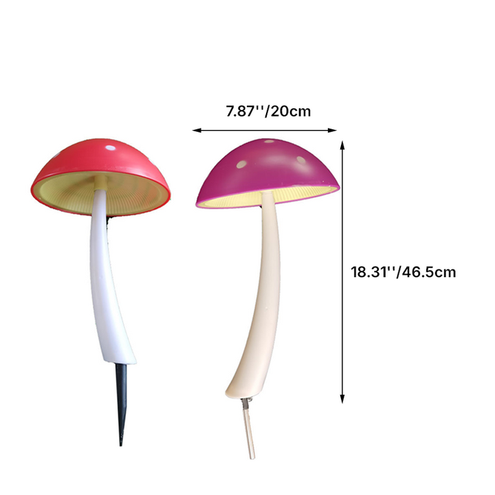 Modern Art Deco Waterproof ABS Colorful Mushroom LED Outdoor Landscape Stake Light For Garden