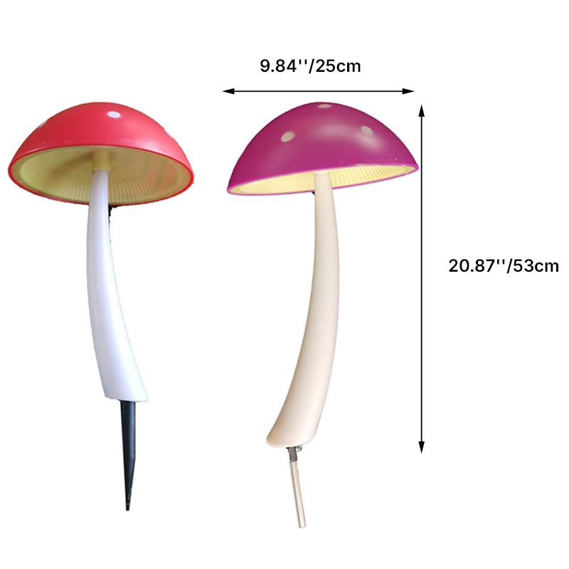 Modern Art Deco Waterproof ABS Colorful Mushroom LED Outdoor Landscape Stake Light For Garden