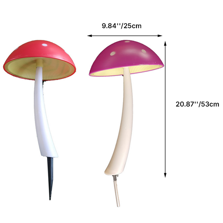 Modern Art Deco Waterproof ABS Colorful Mushroom LED Outdoor Landscape Stake Light For Garden