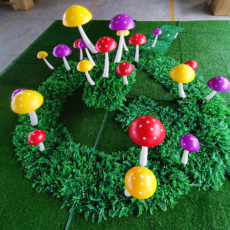 Modern Art Deco Waterproof ABS Colorful Mushroom LED Outdoor Landscape Stake Light For Garden