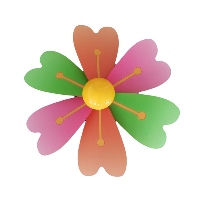 Modern Art Deco Waterproof PC Flower-Shaped Wind Spinner LED Outdoor Landscape Light For Garden