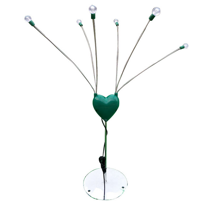 Modern Art Deco Waterproof Stainless Steel &amp; PE Heart Firefly LED Outdoor Landscape Stake Light For Garden