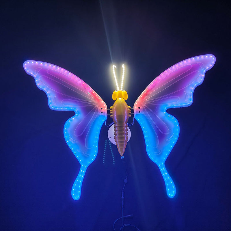 Modern Art Deco Waterproof PP ABS Color-Changing Butterfly LED Outdoor Landscape Stake Light For Garden