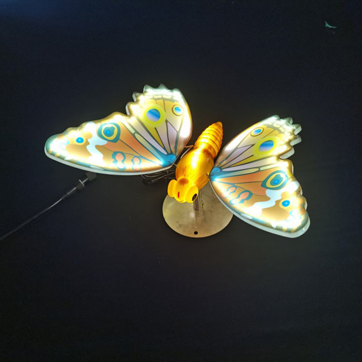 Modern Art Deco Waterproof ABS Flapping Wings Animated Butterfly LED Outdoor Landscape Stake Light For Garden