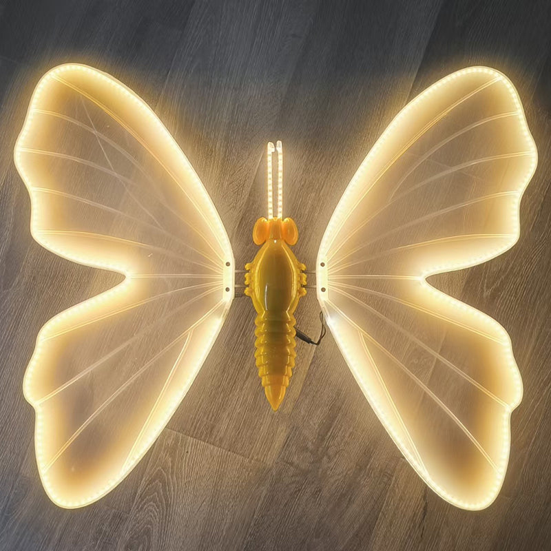 Contemporary Creative Waterproof ABS Animated Butterfly LED Outdoor Landscape Stake Light For Garden
