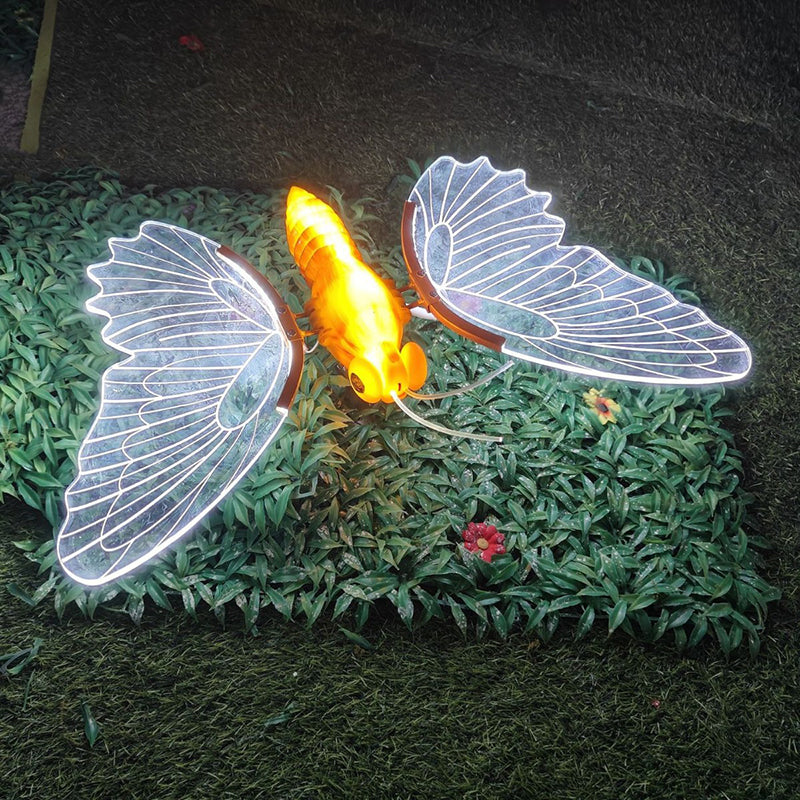 Contemporary Creative Waterproof Acrylic ABS Animated Butterfly LED Outdoor Landscape Stake Light For Garden