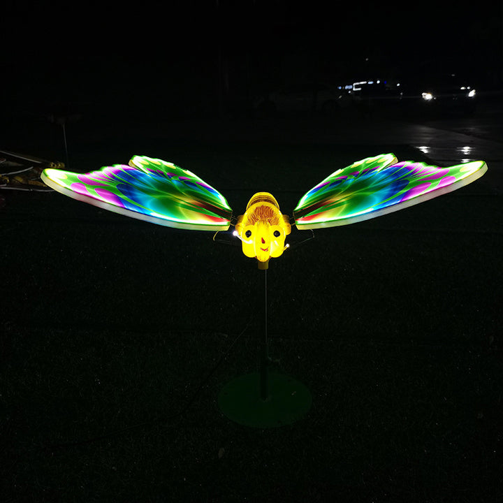 Modern Art Deco Waterproof ABS Animated Butterfly LED Outdoor Landscape Light For Garden
