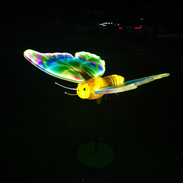 Modern Art Deco Waterproof ABS Animated Butterfly LED Outdoor Landscape Light For Garden